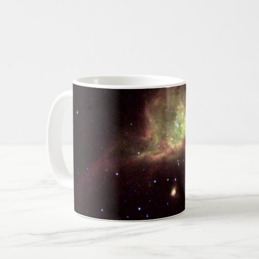 Eine glühende Gaswolke in der Sternenregion Kaffeetasse (Vorderseite Links)