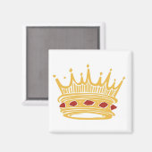 Eine goldene Krone mit Juwelen Magnet (Vorderseite/Rückseite)