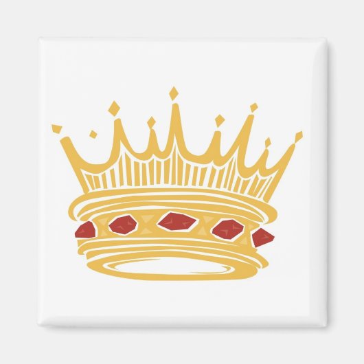 Eine goldene Krone mit Juwelen Magnet (Vorne)