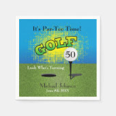 Eine Golfer-🏌️ ‍ ♂️ Geburtstagsparty Serviette (Vorderseite)