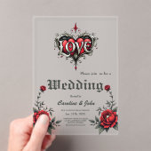 Eine gotische Romantik. Ein verzierter, gotischer Acryleinladungen (Insitu (Handheld))