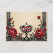 Eine gotische Romantik. Ein verzierter, gotischer Begleitkarte (Rückseite)