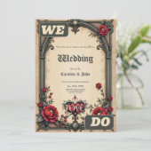 Eine gotische Romantik. Ein verzierter, gotischer Einladung (Stehend Vorderseite)