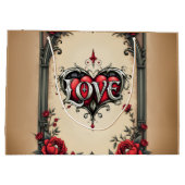 Eine gotische Romantik. Ein verzierter, gotischer Große Geschenktüte (Rückseite)