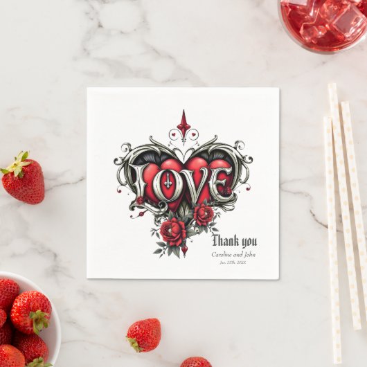 Eine gotische Romantik. Ein verzierter, gotischer  Serviette (Beispiel)