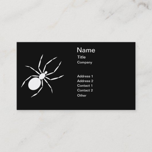 Eine Grafik einer Spinne Visitenkarte (Vorderseite)