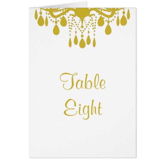 Eine Grand Ballroom Tischnummer Card (gelb) (Vorne)