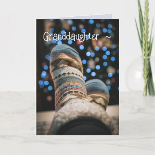 EINE GRANDAUGHTER-CHRISTMAS-KARTE DANKESKARTE