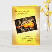 Eine Grandeltertagskarte mit Geige Karte (Gelbe Blume)