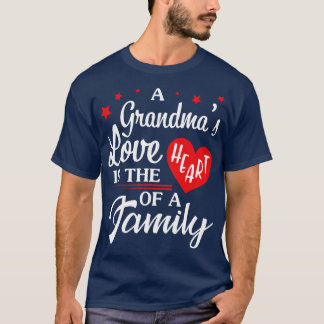 Eine Grandmas-Liebe ist das Herz eines glücklichen T-Shirt
