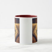 Eine graue Katze schläft in einem Cosy-Salon. Tasse (Zentrum)