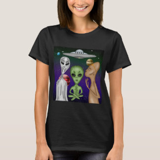 Eine graue, kleine grüne Anunnaki-Alien Zeichne T-Shirt
