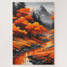 Eine graue Landschaft mit Orangennuance