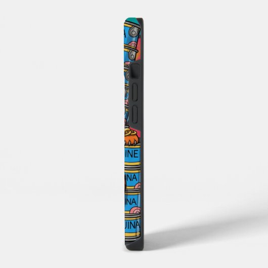 Eine grausame Katze mit goldenen Ketten iPhone Hülle (Linke Seite)