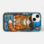 Eine grausame Katze mit goldenen Ketten iPhone Hülle (Rückseite (Horizontal))