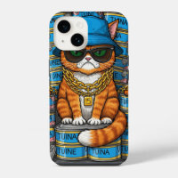 Eine grausame Katze mit goldenen Ketten
