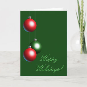 Eine Green Ornament Happy Holidays Card (Corp.) Feiertagskarte