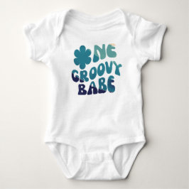 Eine Groovy-Babe Retro-Gänseblümchen 70er-Birthday Baby Strampler