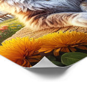 Eine großartige Coon Cat Ruhe in einer ruhigen Lan Poster (Ecke)