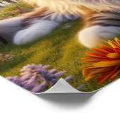 Eine großartige Coon Cat Ruhe in einer ruhigen Lan Poster (Ecke)