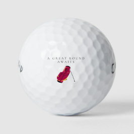 'Eine großartige Runde wartet' - ermutigendes und  Golfball