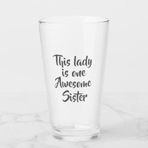 Eine großartige Schwester lustig Glas