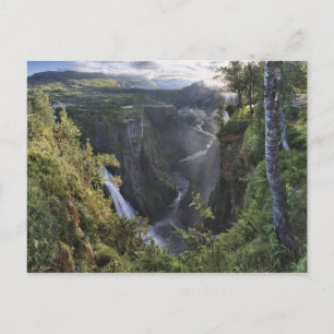 Eine große Aussicht auf den Abend - Hordaland, Nor Postkarte