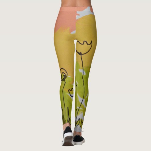 Eine große Blume Leggings (Rückseite)