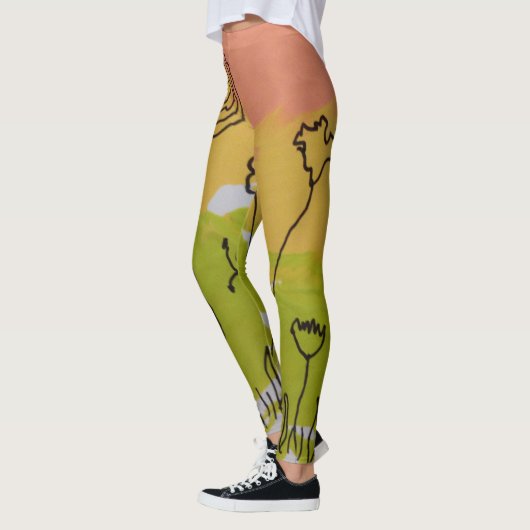 Eine große Blume Leggings (Links)