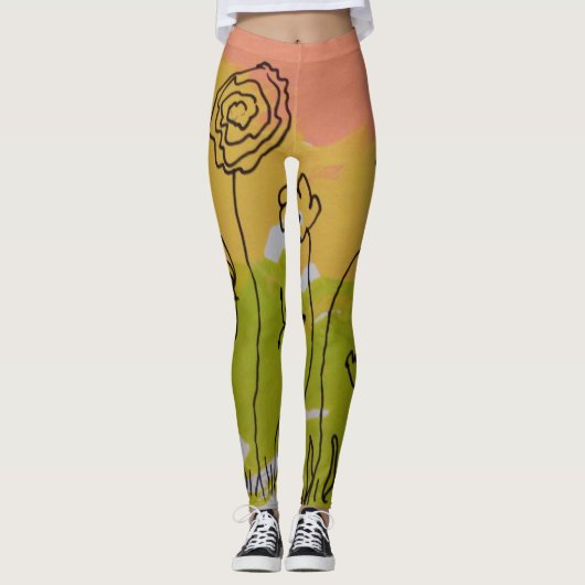 Eine große Blume Leggings (Vorderseite)
