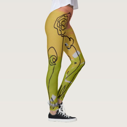 Eine große Blume Leggings (Rechts)
