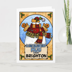 Eine große Blustery Umarmung von Brighton Feiertagskarte