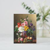 Eine große Bouquet mit Blume mit Pfirsichen und Tr Postkarte (Stehend Vorderseite)