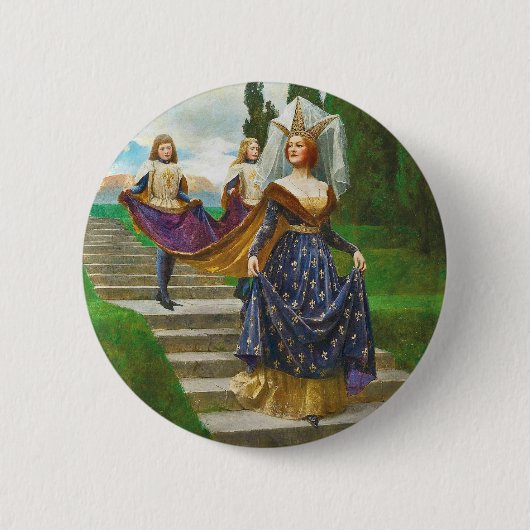 Eine große Dame, c. 1910 von John Collier Button (Vorderseite)