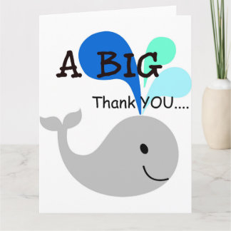 Eine große Dankeschön Whalcard Dankeskarte