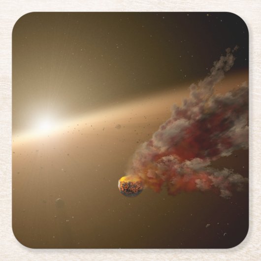 Eine große Eruption um Star Ngc 2547-Id8. Rechteckiger Pappuntersetzer (Vorderseite)