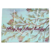 Eine große florale Geschenktasche mit Aquarellfarb Geschenktüte (Vorderseite)