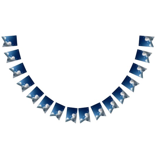 Eine große gekrümmte Wolke Wimpelkette (Alle)