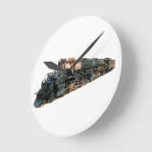 Eine große Jungen-Dampf-Lokomotive Runde Wanduhr (Winkel)