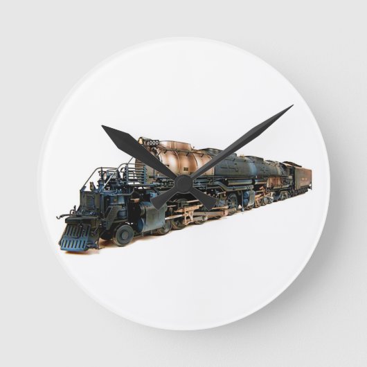 Eine große Jungen-Dampf-Lokomotive Runde Wanduhr (Vorderseite)