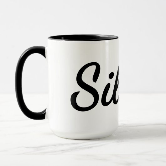 Eine große Menge Stille und Koffein Tasse (Links)