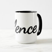 Eine große Menge Stille und Koffein Tasse (VorderseiteRechts)