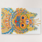 Eine große Mit Augen Katze, Louis Wain Puzzle (Horizontal)