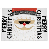 Eine große rot-weiße Tasche für ein Weihnachtsgesc Geschenktüte (Vorderseite)