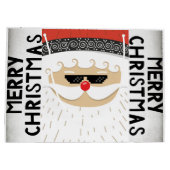 Eine große rot-weiße Tasche für ein Weihnachtsgesc Geschenktüte (Rückseite)