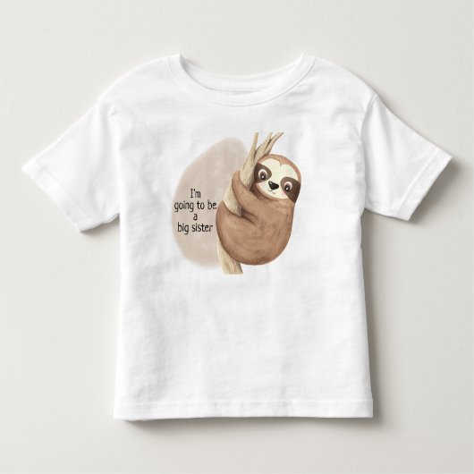 Eine große Schwester Niedlich Baby Sloth Kleinkind T-shirt (Vorderseite)