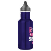 Eine große Schwester - Pink Fairy Hearts Edelstahlflasche (Links)