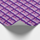 Eine große Schwester - Pink Fairy Hearts Geschenkpapier (Ecke)