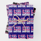 Eine große Schwester - Pink Fairy Hearts Geschenkpapier Set (Beispiel)