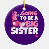 Eine große Schwester - Pink Fairy Hearts Keramik Ornament (Hinten)